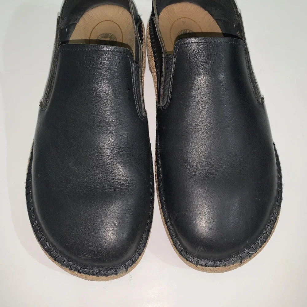 Birkenstock Shoes Mens Size 10 Black Leather Slip On Clog Comfort  EU 43